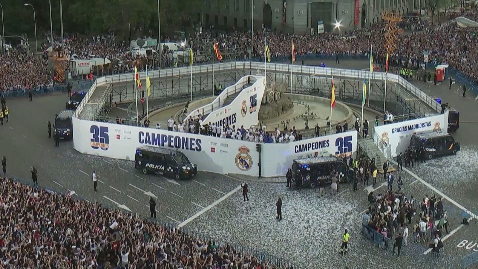 Así será la celebración madridista de la Liga este domingo