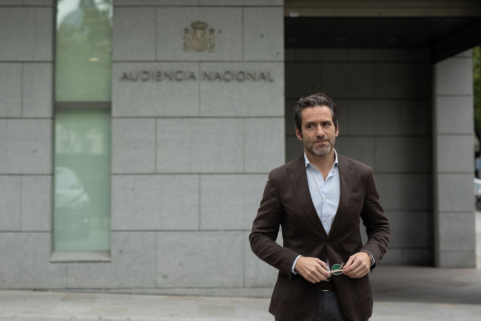 El vicesecretario de Cultura y portavoz del PP, Borja Sémper, a las puertas de la Audiencia Nacional