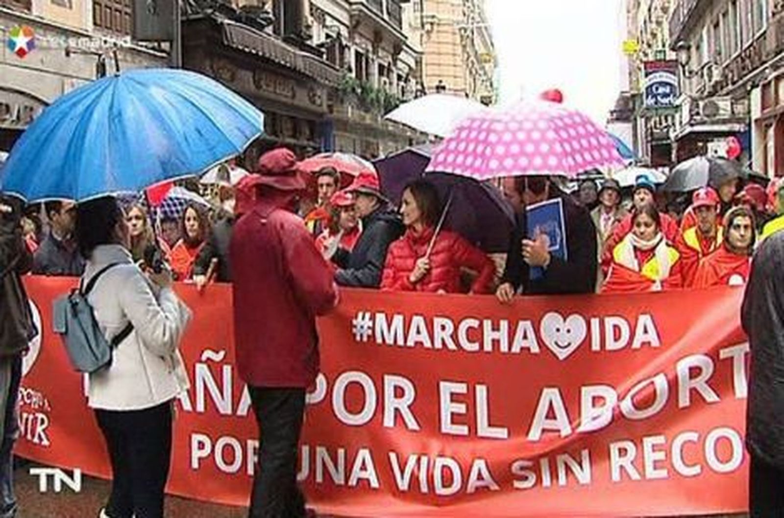 Miles de personas marchan en Madrid en favor de la vida