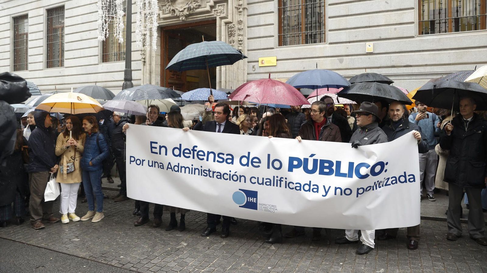 Primera manifestación de la historia de Inspectores de Hacienda