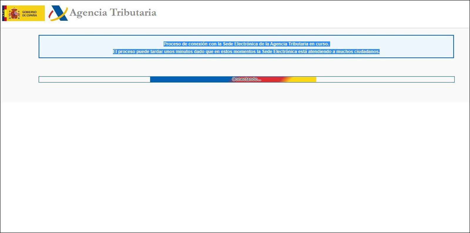 Colapsada la web de la Agencia Tributaria