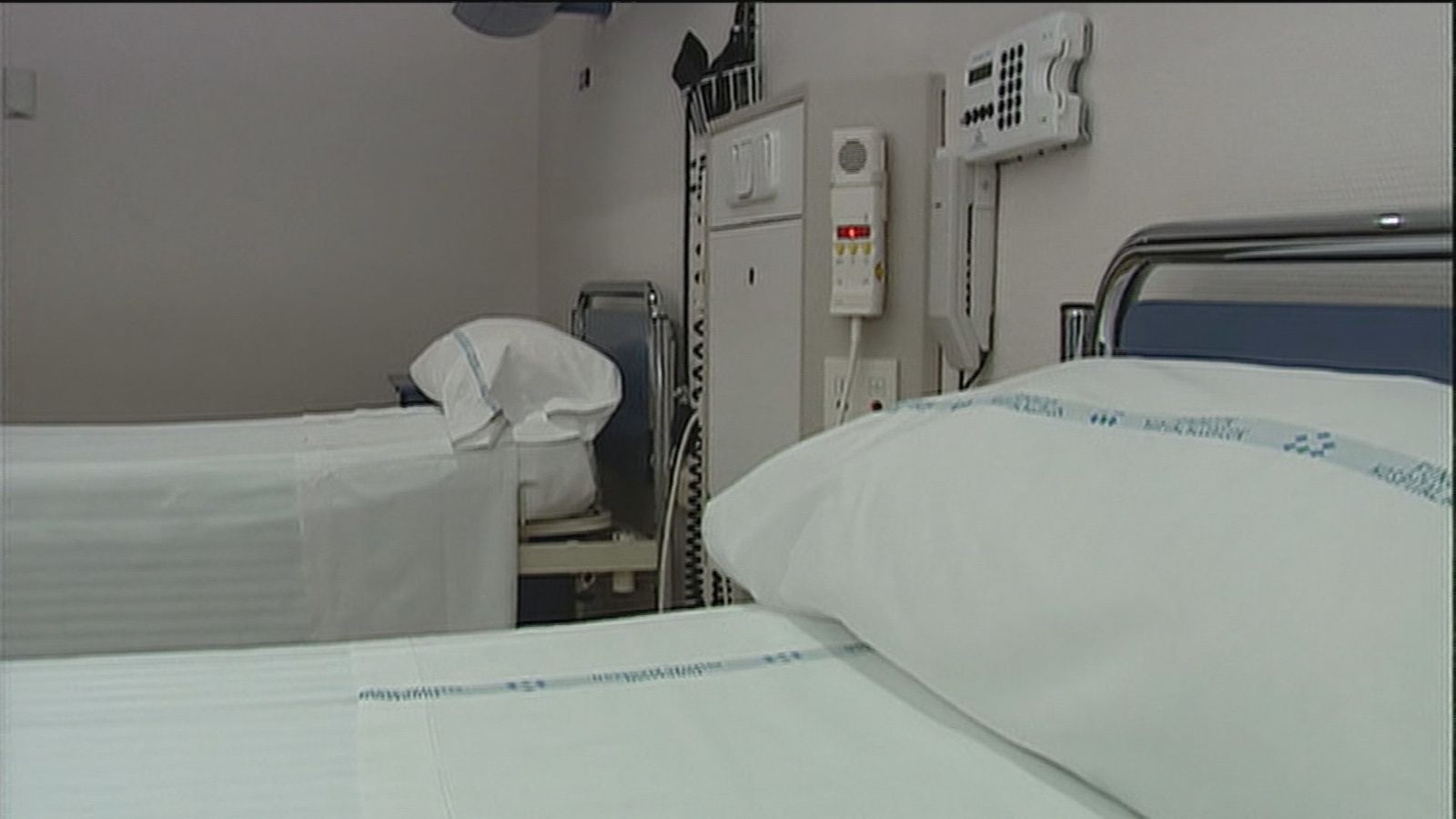 Dos camas en un hospital de Madrid