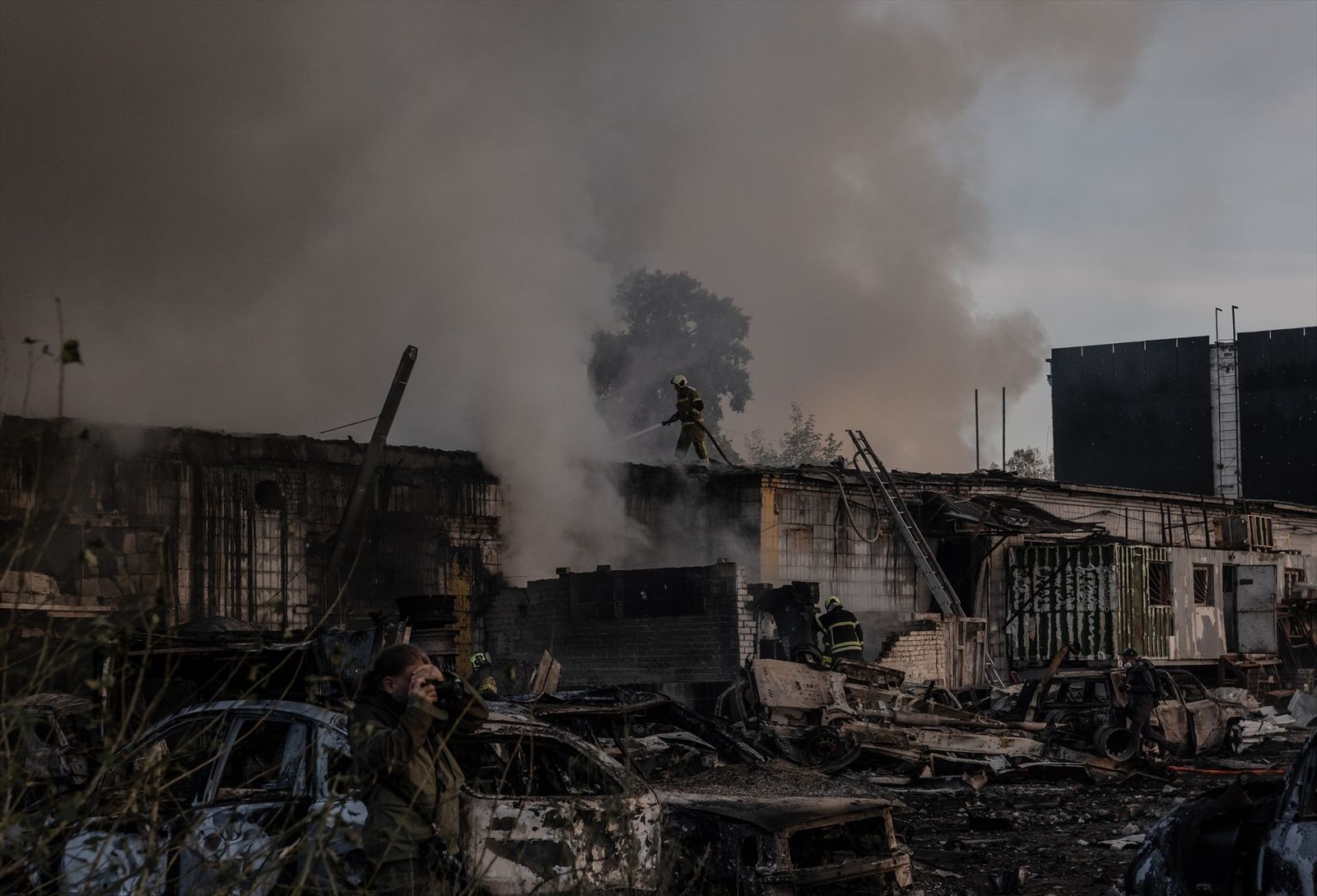Consecuencia de un ataque Ruso en Kiev