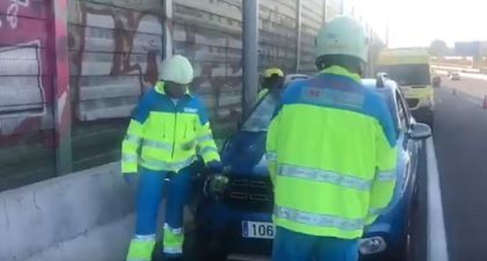 Accidente en la  A-2 en Alcalá de Henares