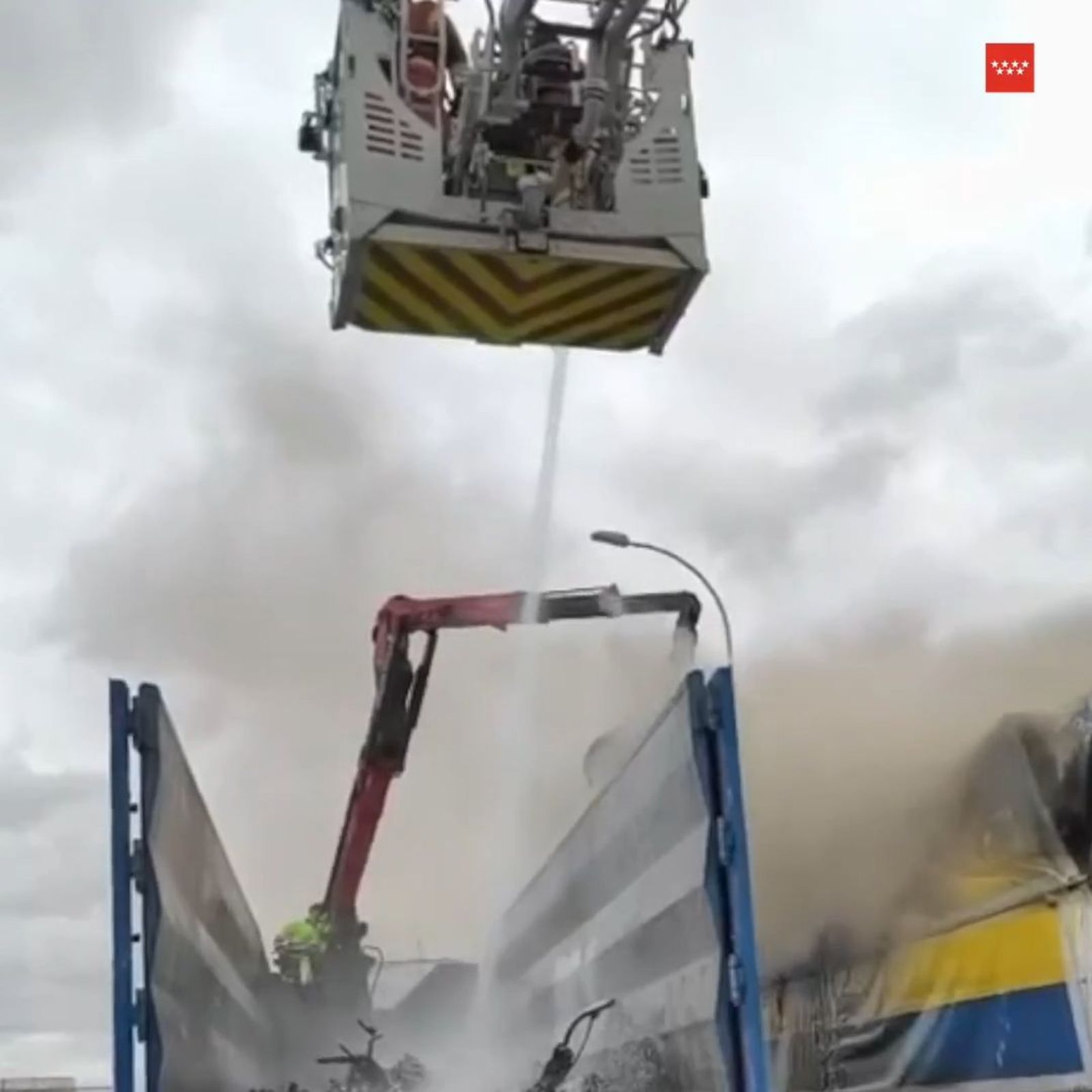 Incendio de un camión en la M-50 a la altura de Getafe