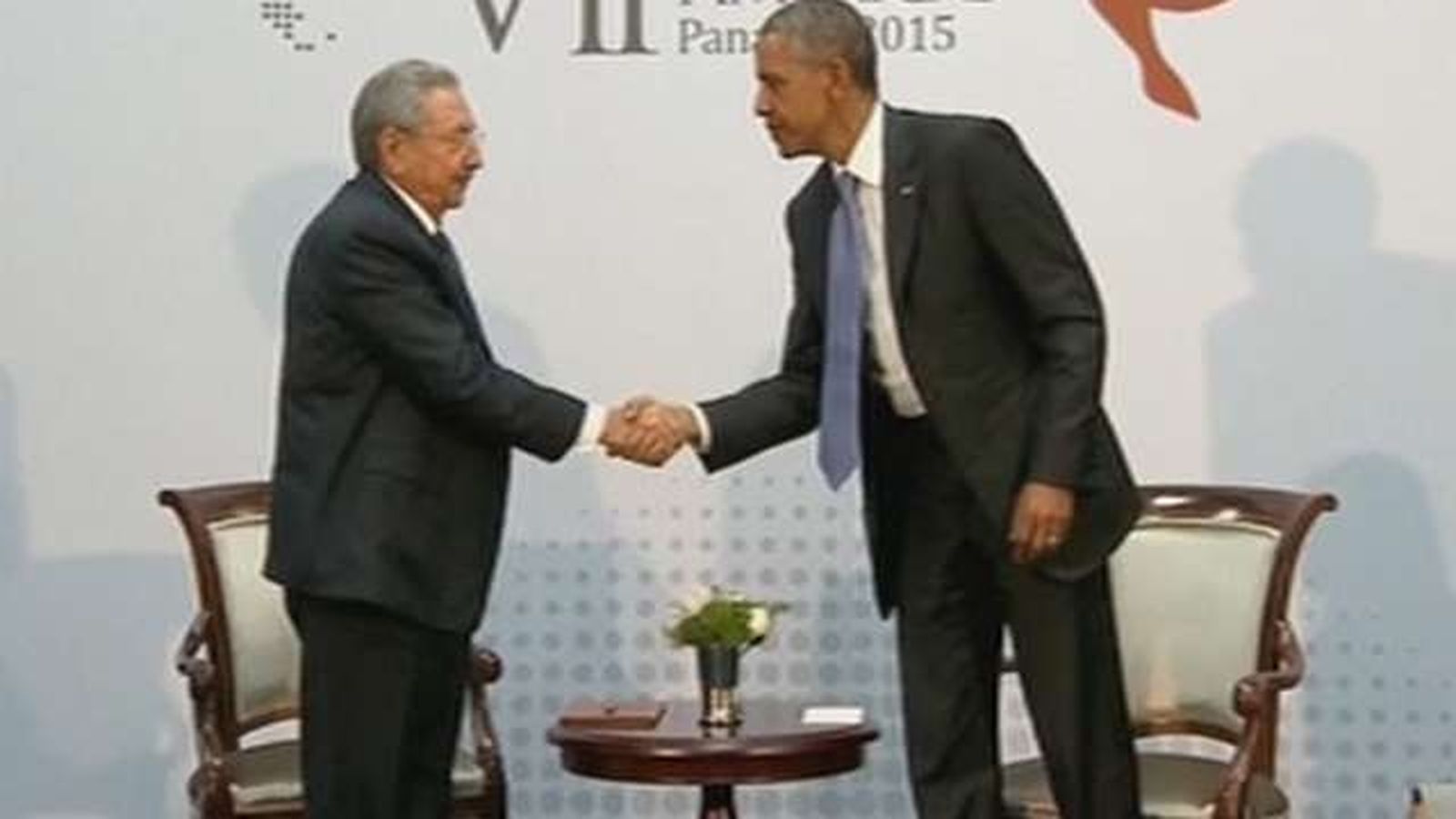 Obama y Raúl Castro