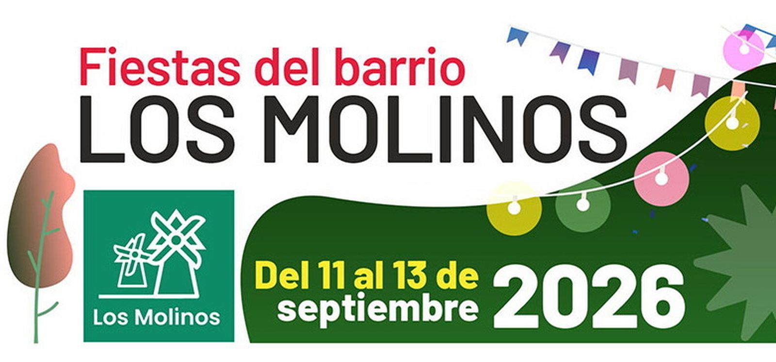 Cartel promocional de las fiestas de Los Molinos