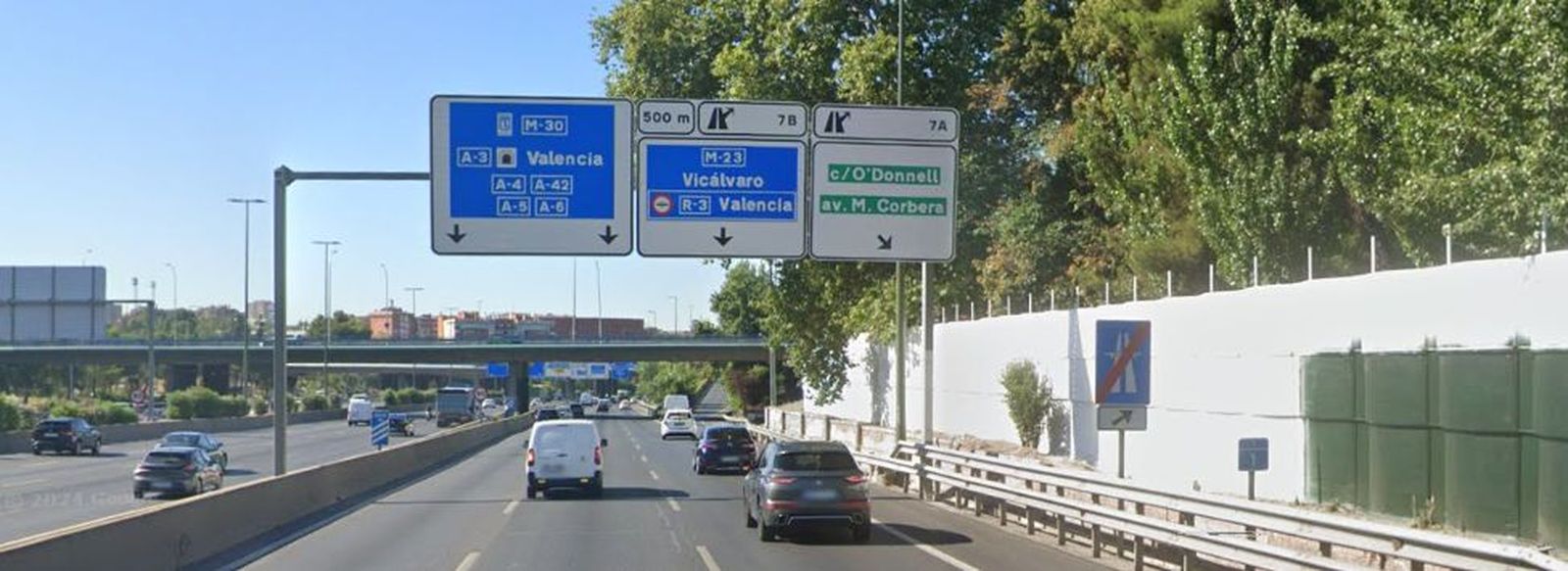Tramo de la M-30 que será cubierto por la operación 'Parque Verde'