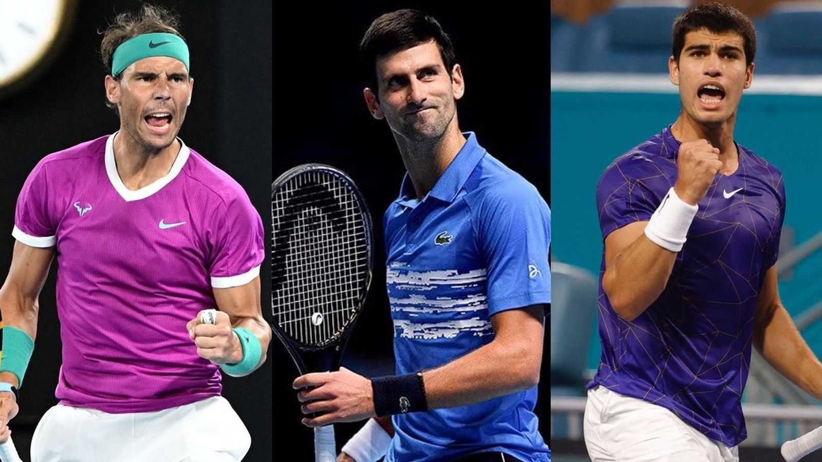 Alcaraz, Nadal, Sinner y Djokovic