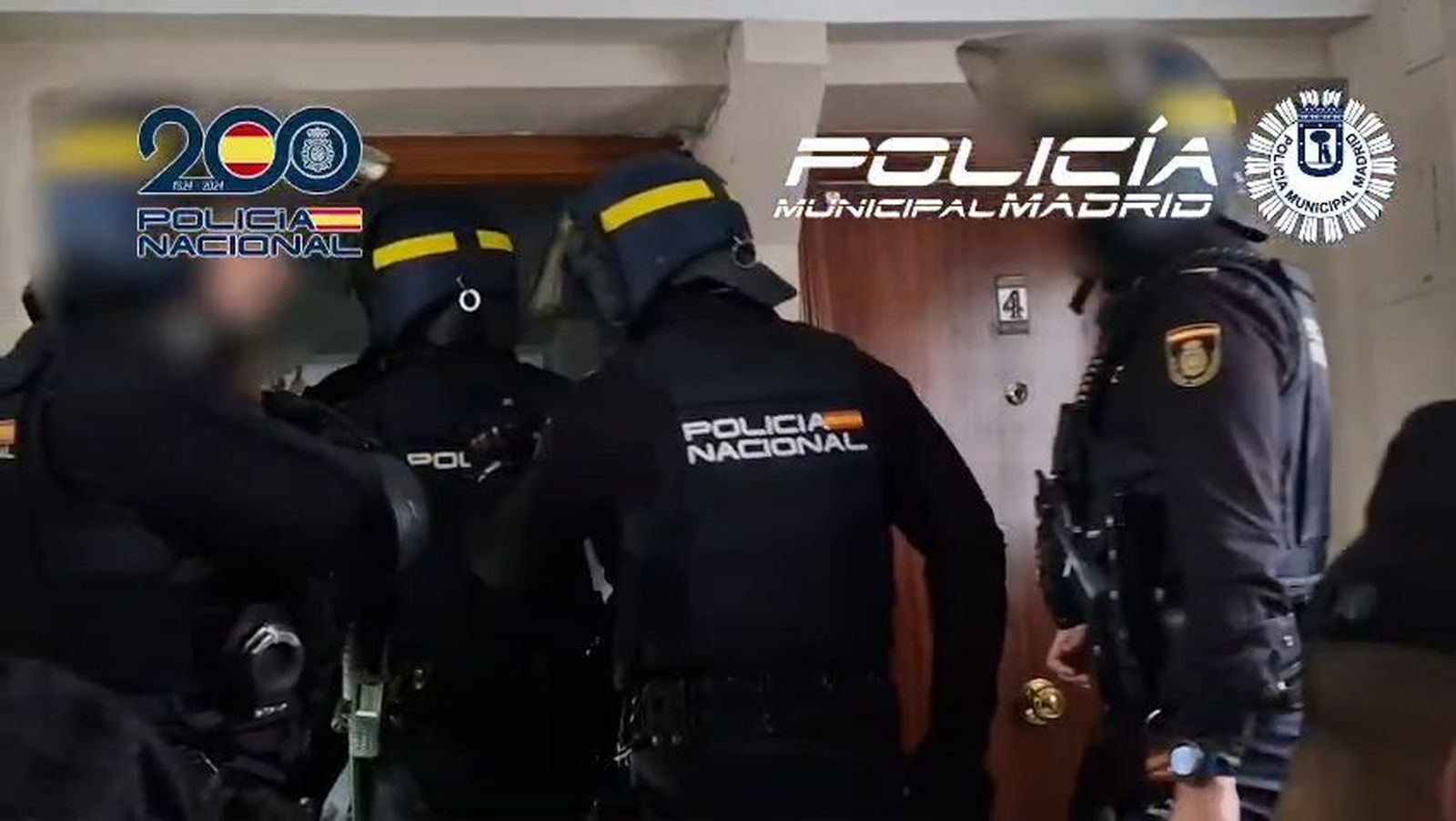 Golpe a narcopisos en Madrid.