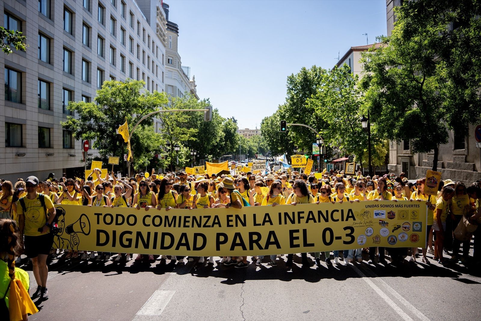 Educadores infantiles de toda España se manifiestan en Madrid para exigir unas "condiciones dignas"