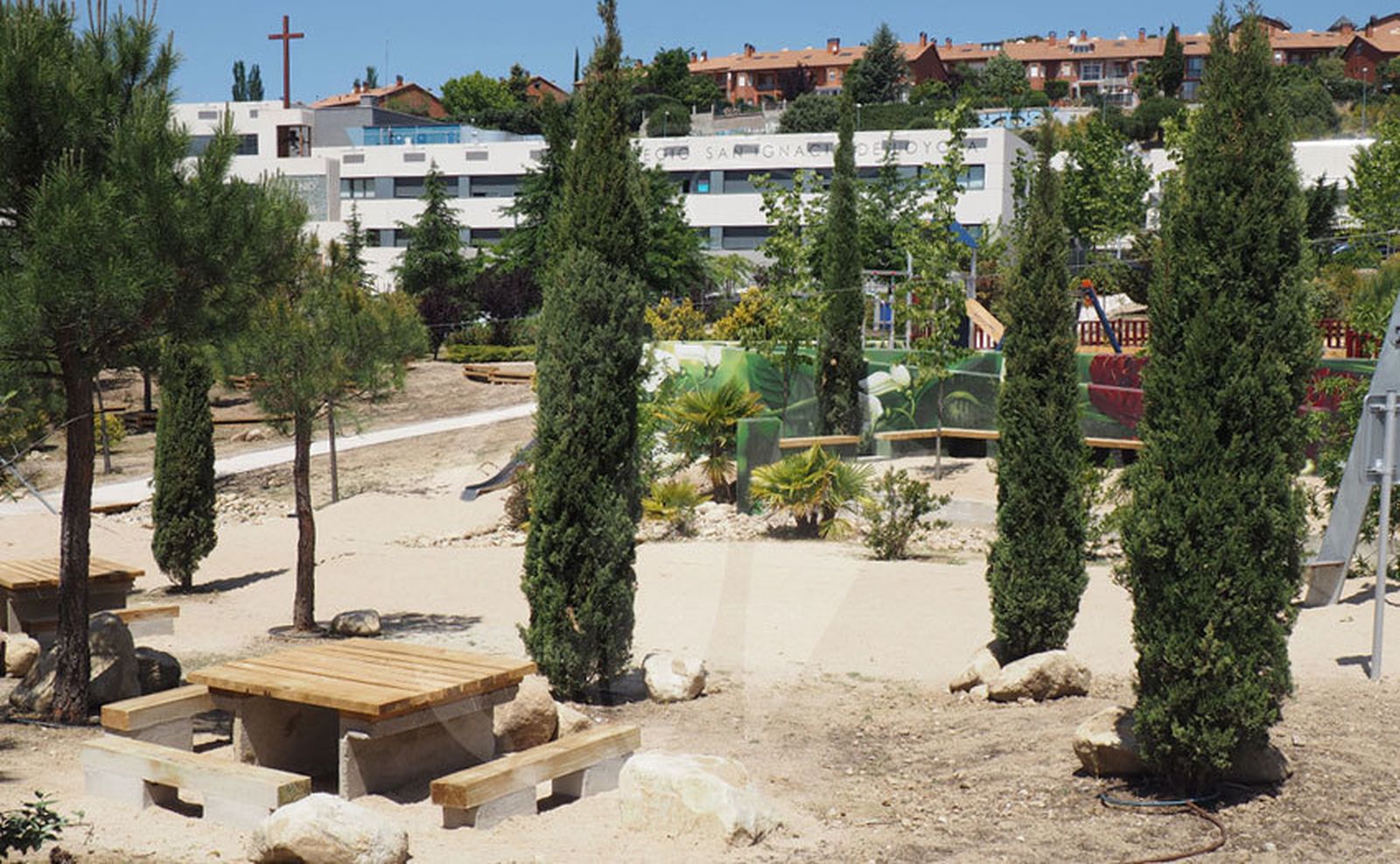 Parque de Floridablanca de Torrelodones donde los adolescentes quedan