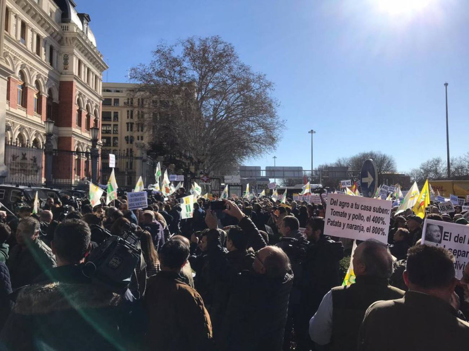 Manifestación de agricultores y ganaderos