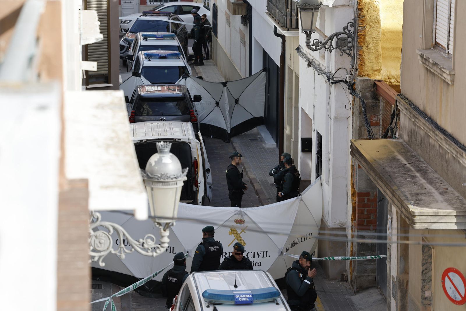 Lugar donde se produjo el crimen en Sueca (Valencia)