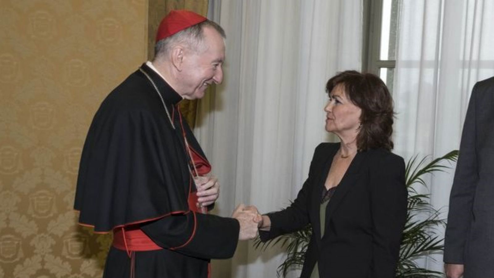 Carmen Calvo, en el Vaticano