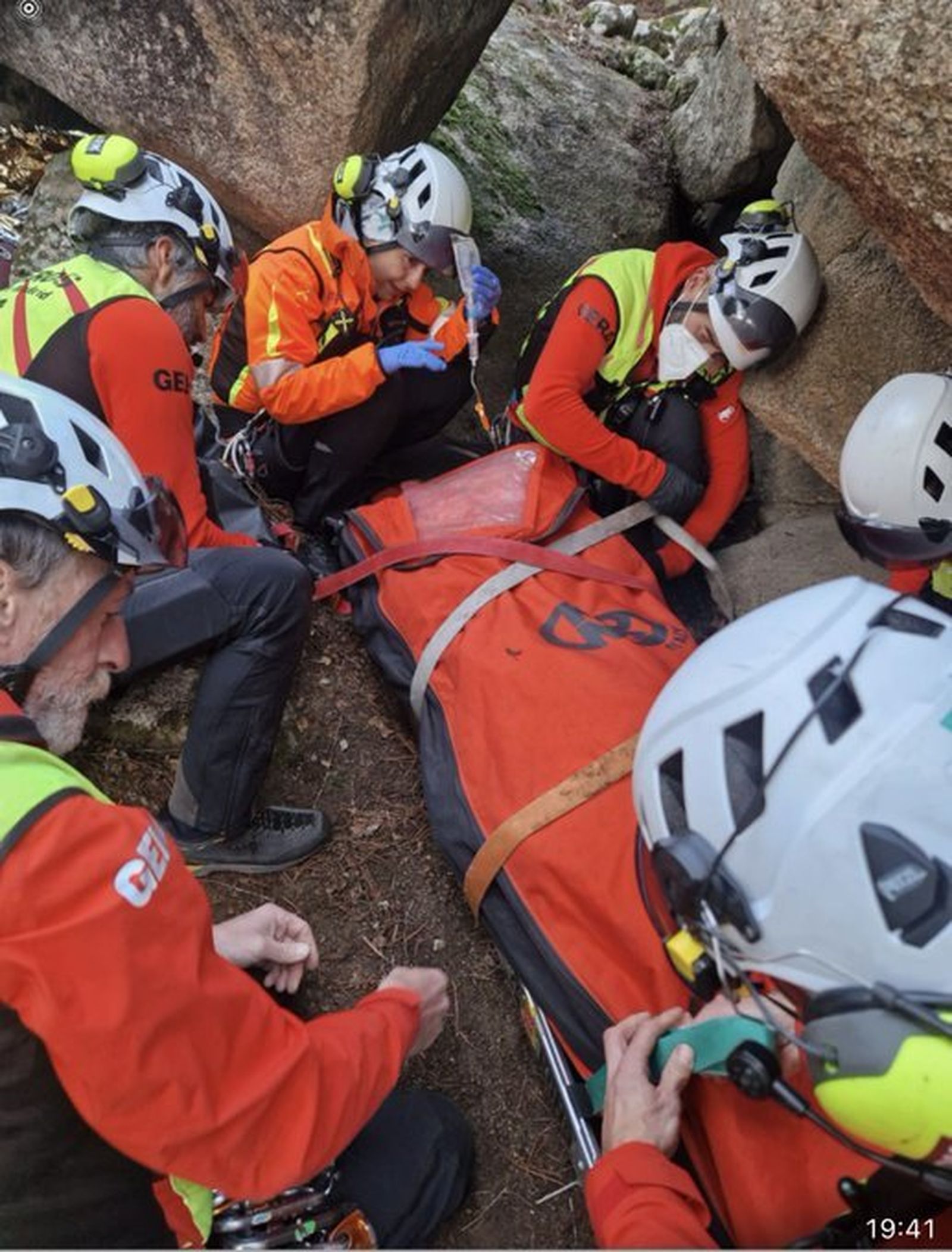 Rescate de un senderista en el Cancho de los Muertos, en La Pedriza