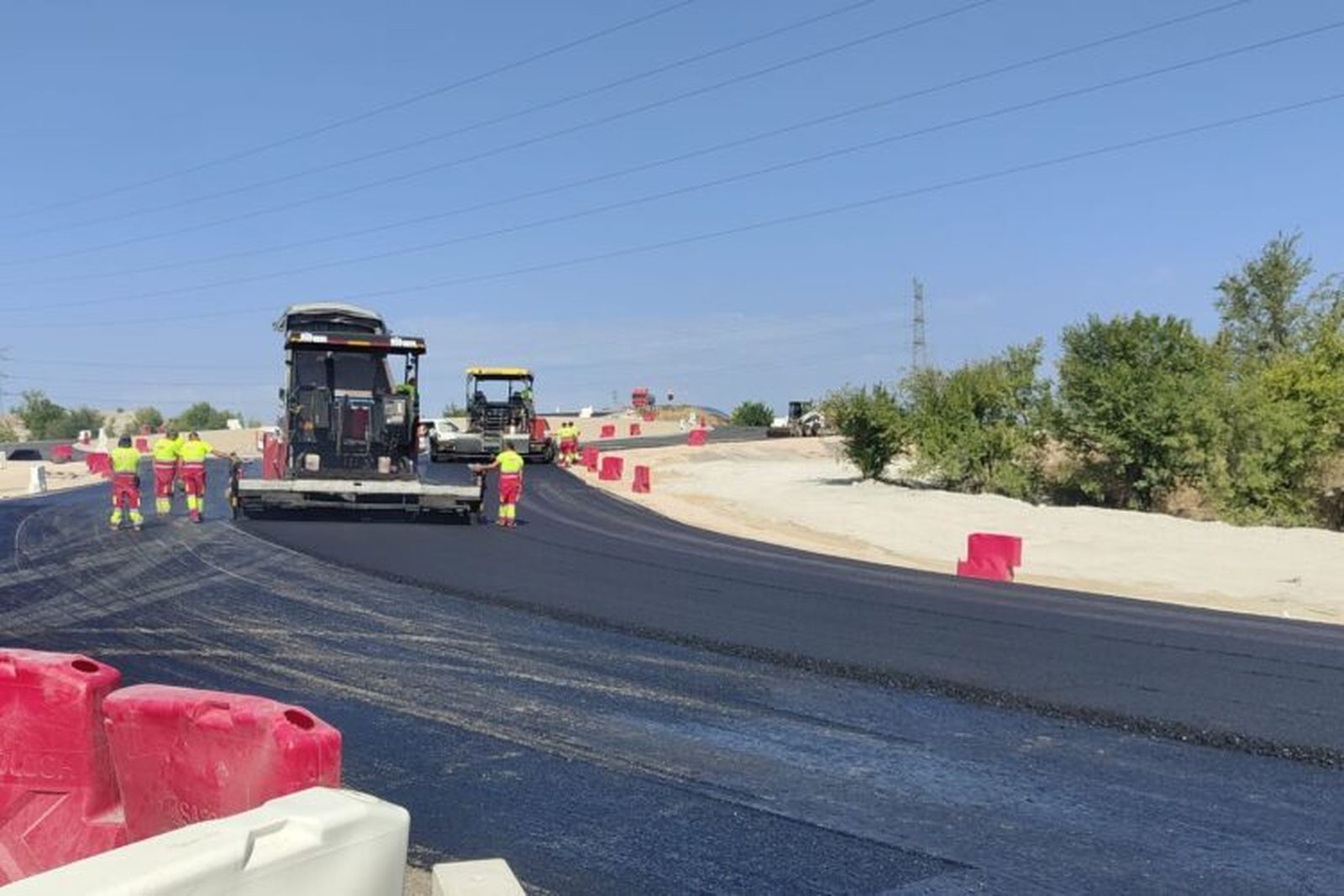 La carretera M-823 en obras de enlace con la M-50