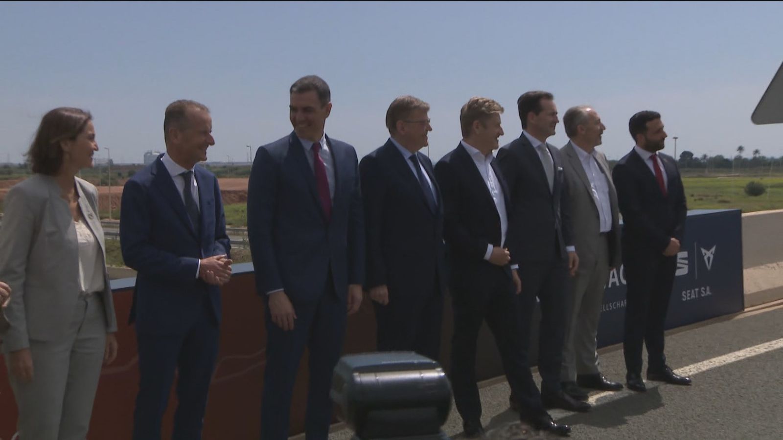 Pedro Sánchezcon el presidente del Grupo Volkswagen, Herbert Diess
