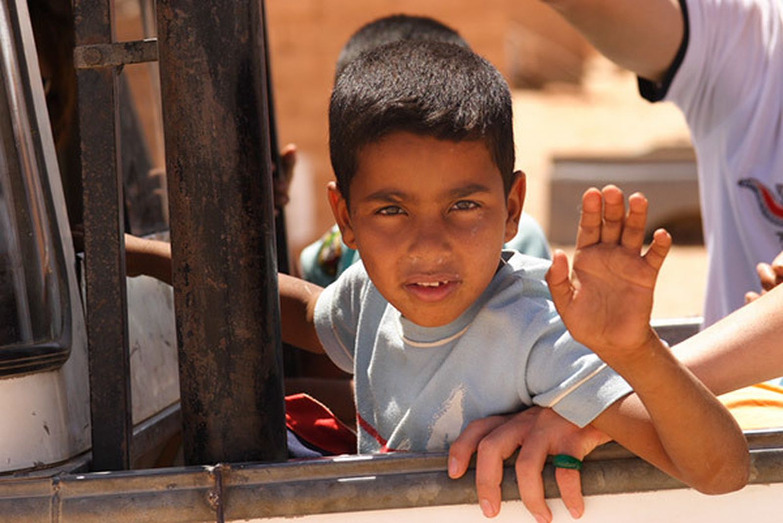 Un niño en uno de los campos de refugiados del desierto del Sáhara