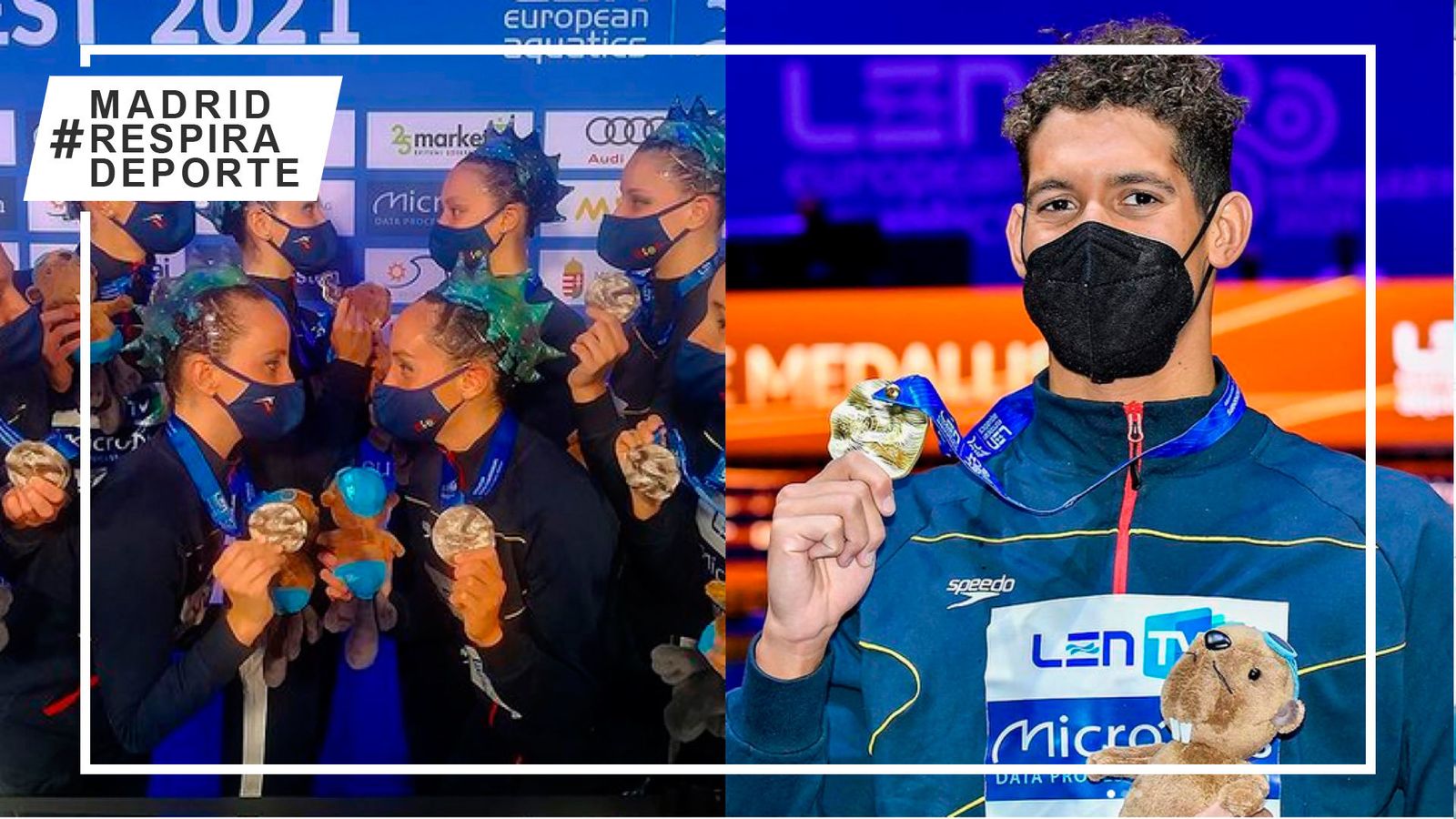 Equipo de natación sincronizada y Hugo González