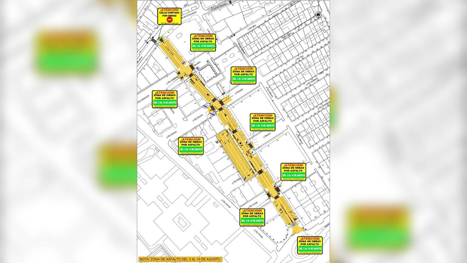 Cortes de tráfico en Alcalá de Henares por las obras de asfaltado en Gran Canal