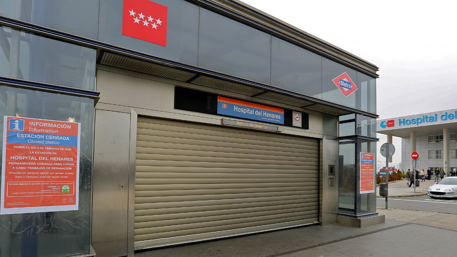 Estación de Hospital del Henares, en la línea 7 de Metro, clausurada