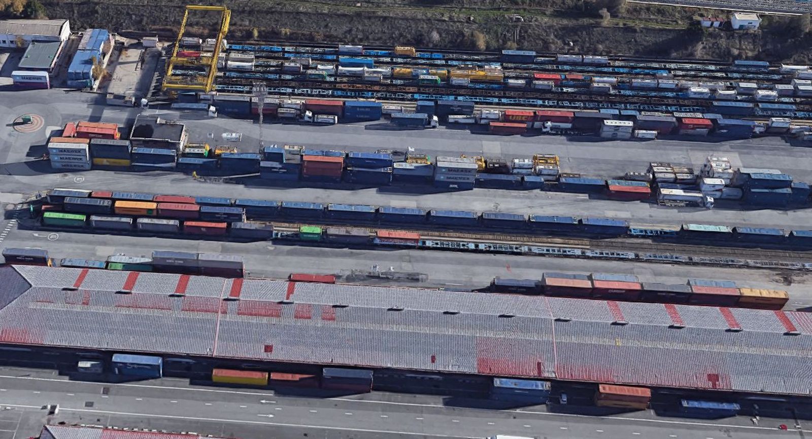 Vista aérea de la terminal internacional de Abroñigal, en Madrid