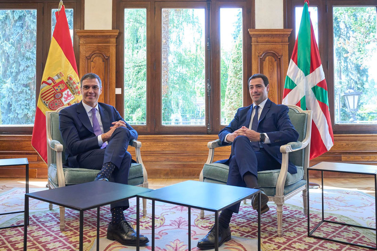 Pedro Sánchez e Imano Pradales en Vitoria