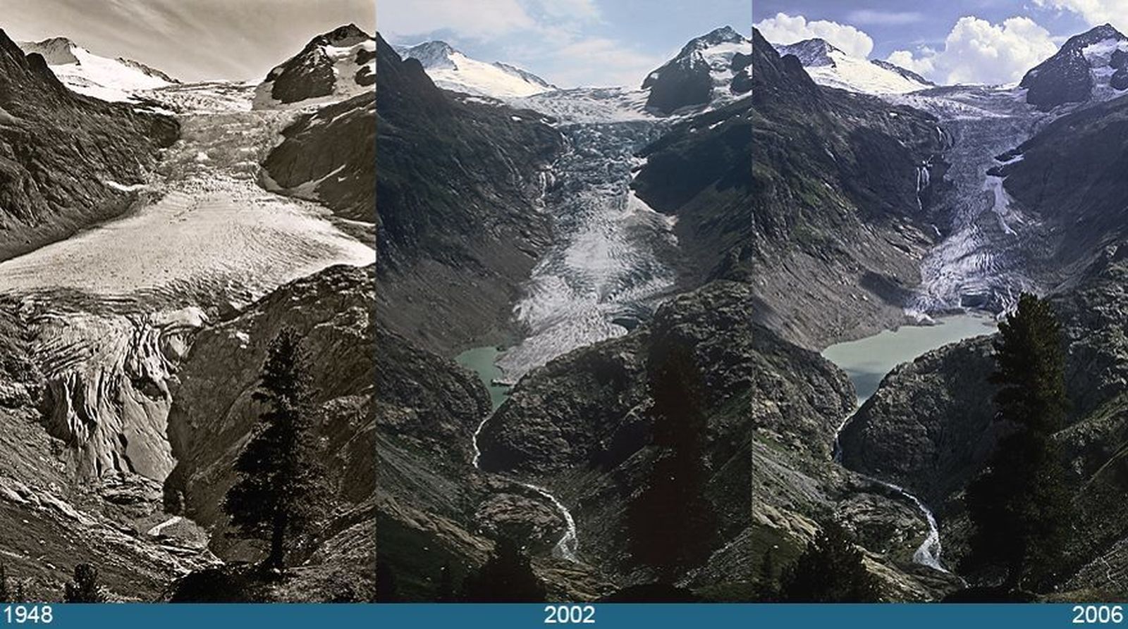 Glaciar en los Alpes