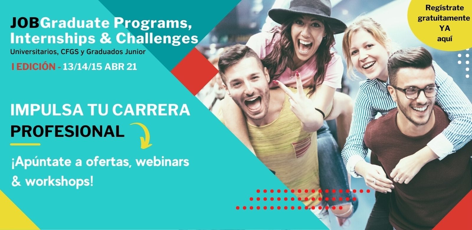 Evento online para encontrar tu primer trabajo con 400 ofertas de empleo