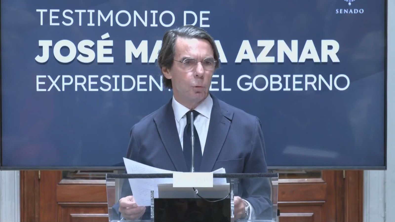 Aznar critica los pactos entre el Gobierno y Bildu: "Hoy está en juego hacer efectiva la derrota de ETA"