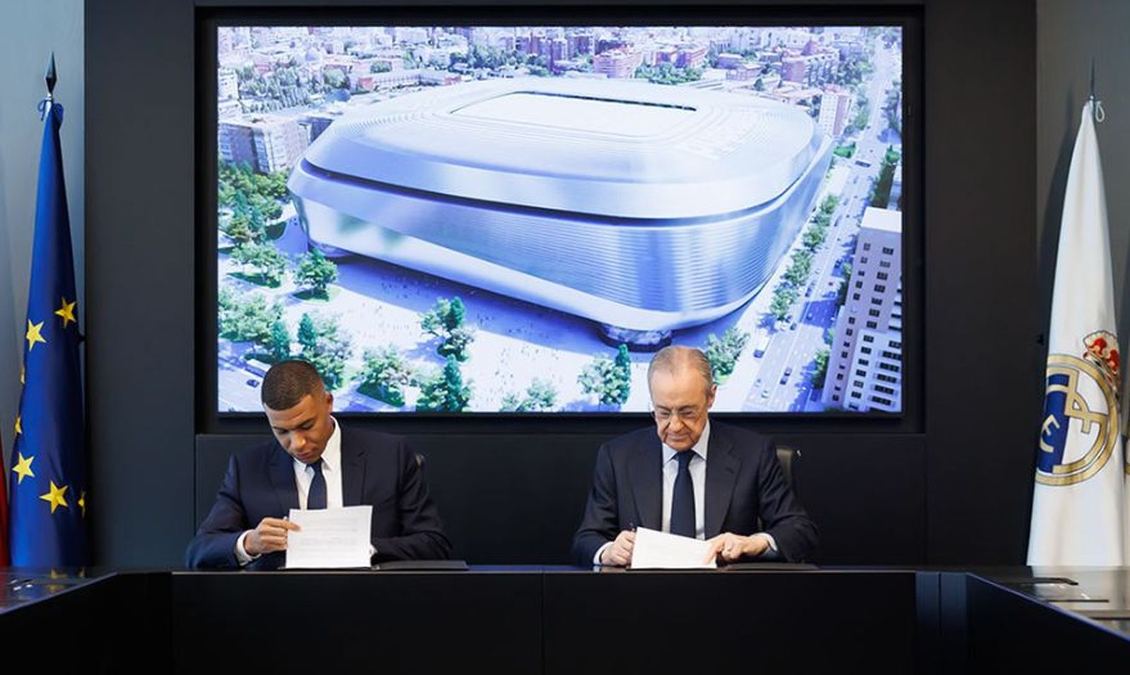 Mbappé y Florentino Pérez