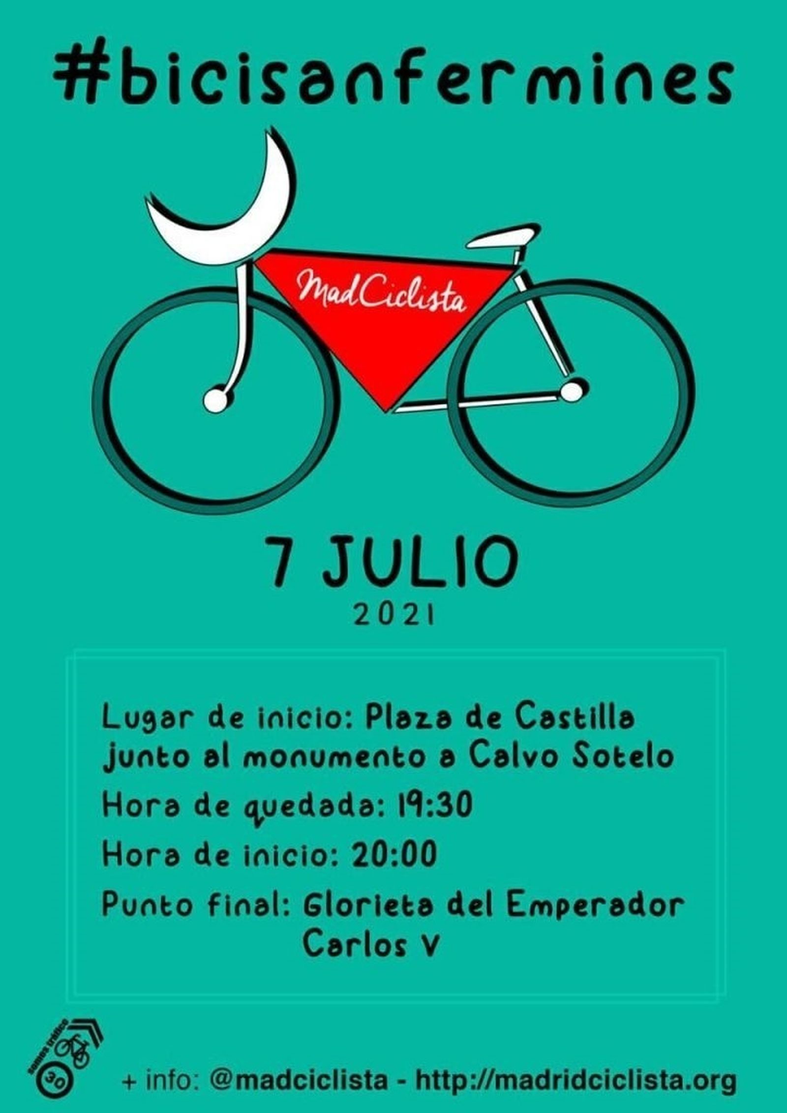 Cartel de los 'BiciSanFermines'