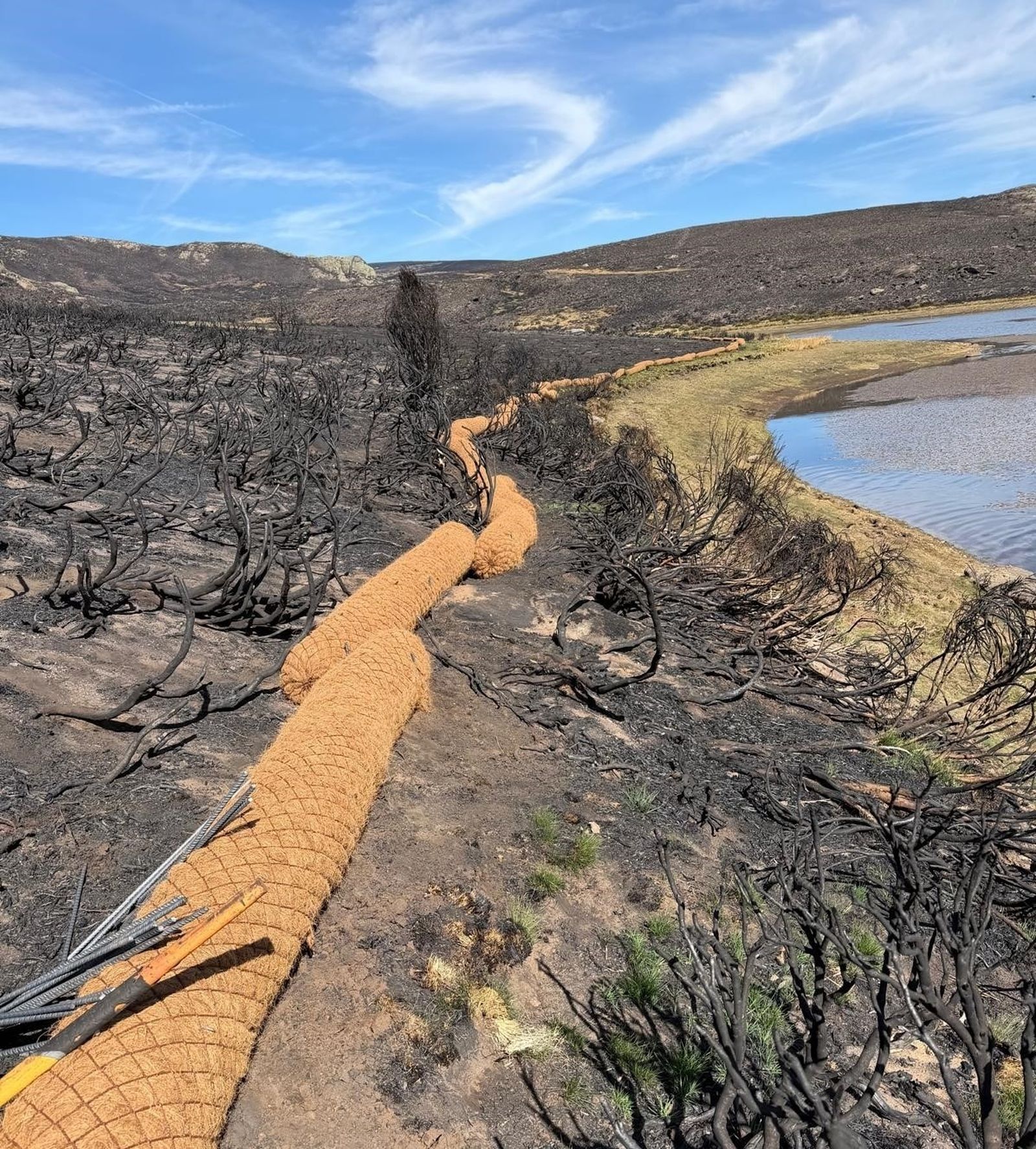 Trabajos de restauración hidrológico-forestal para proteger el Lago de Sanabria (Zamora) tras los incendios