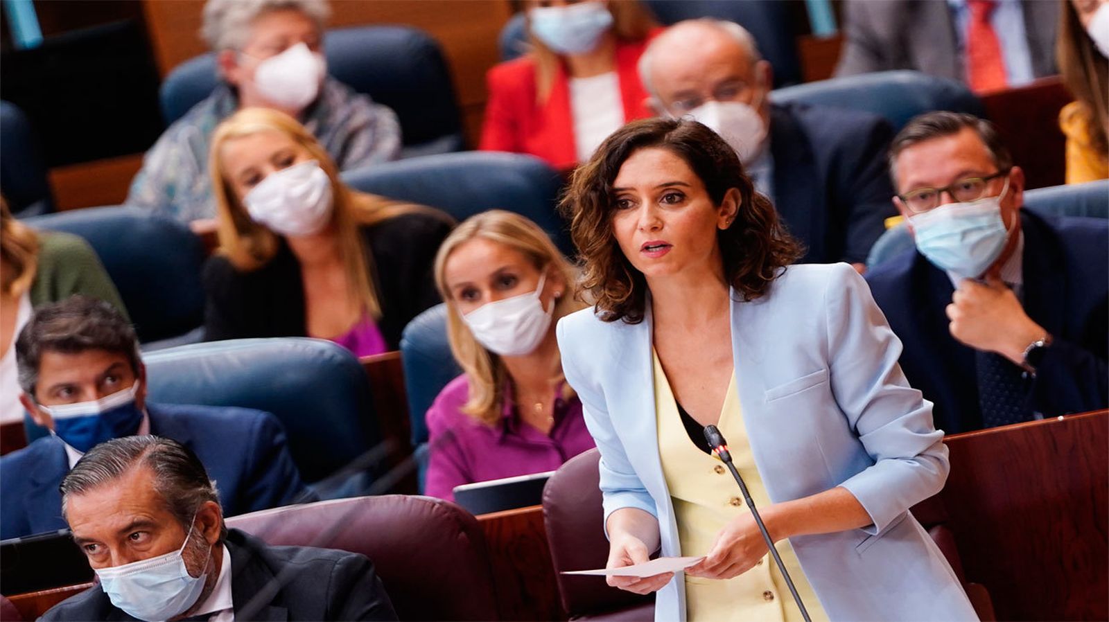 Isabel Díaz Ayuso en  la Asamblea de Madrid