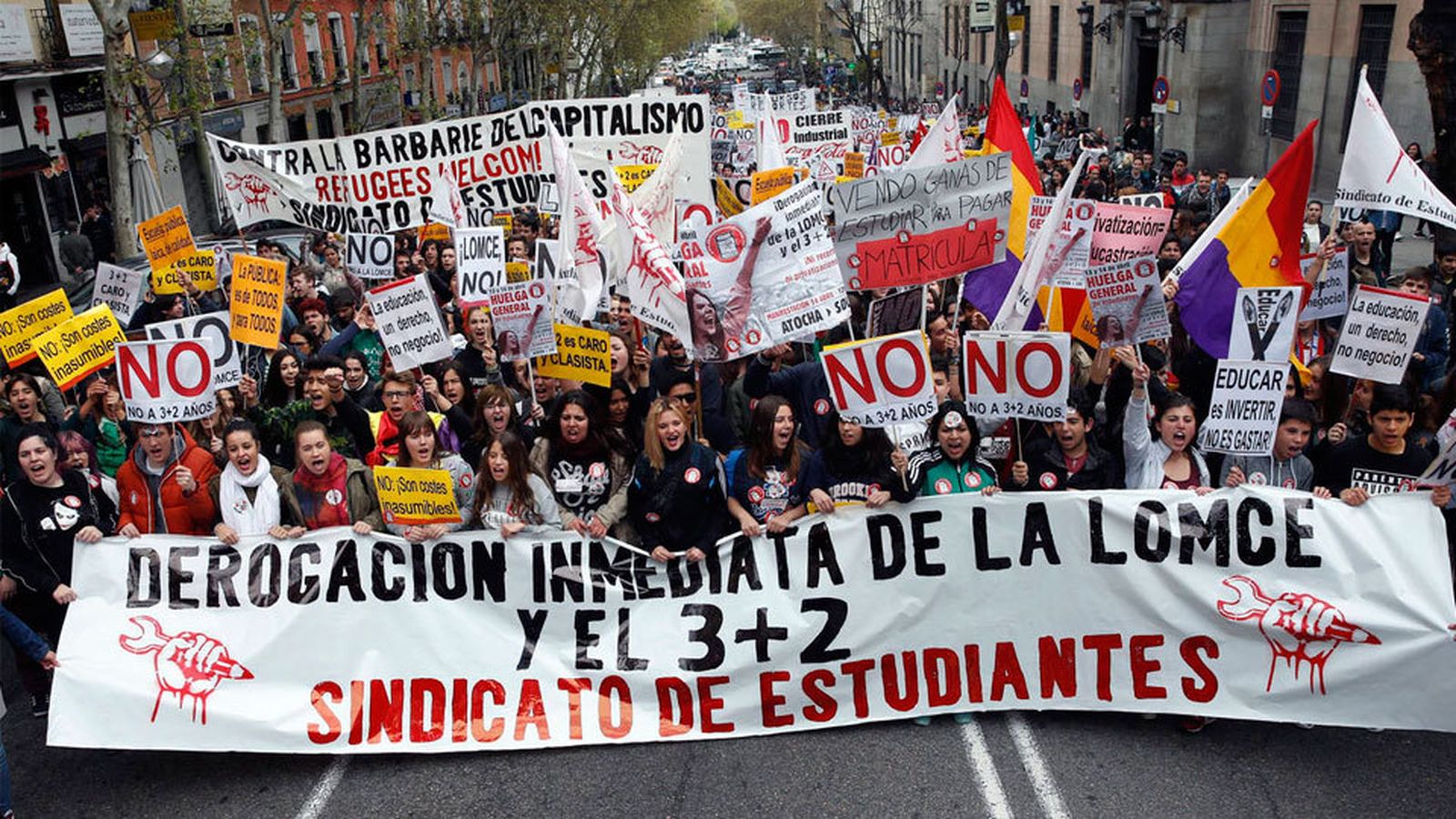 Huelga contra los exámenes de la Lomce