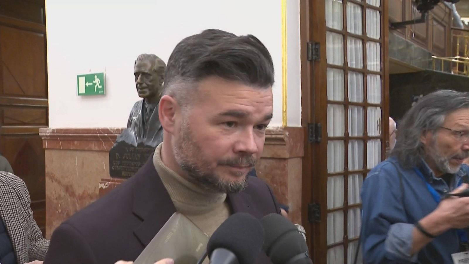 Rufián cree que el Gobierno no se atreverá a llevar los Presupuestos al Congreso porque "palma"