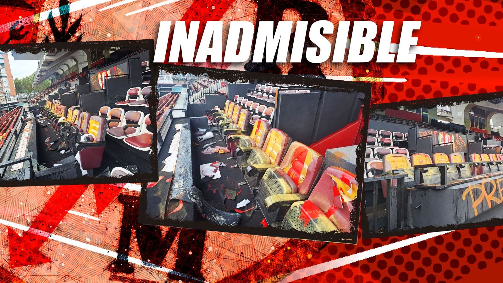 Vandalizan el Estadio de Vallecas