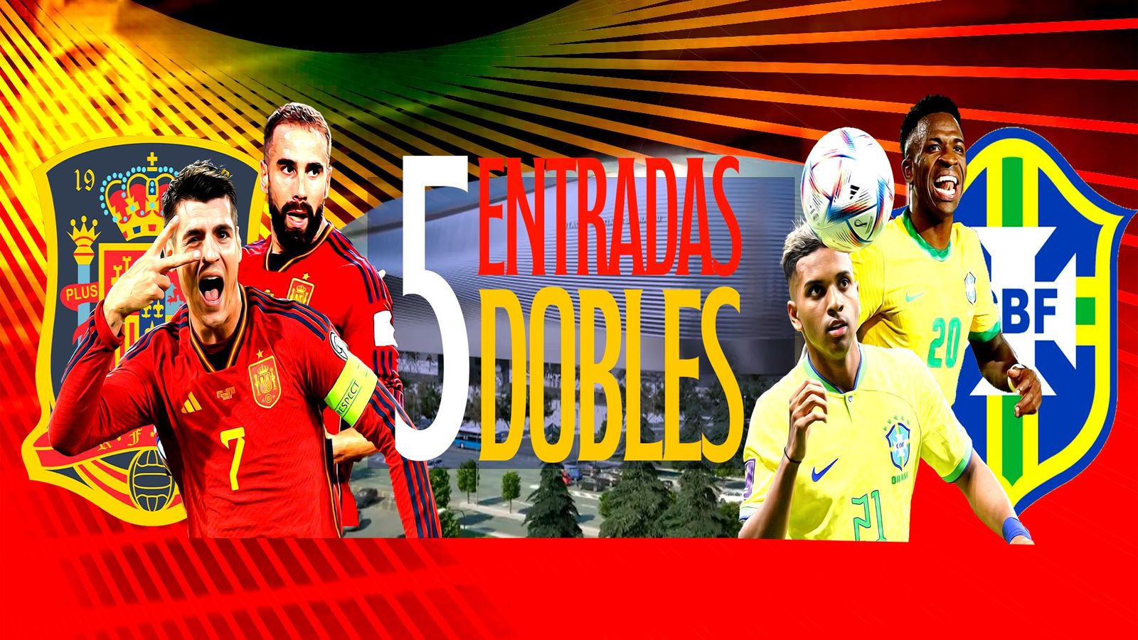Gana una entrada doble para ver el España-Brasil