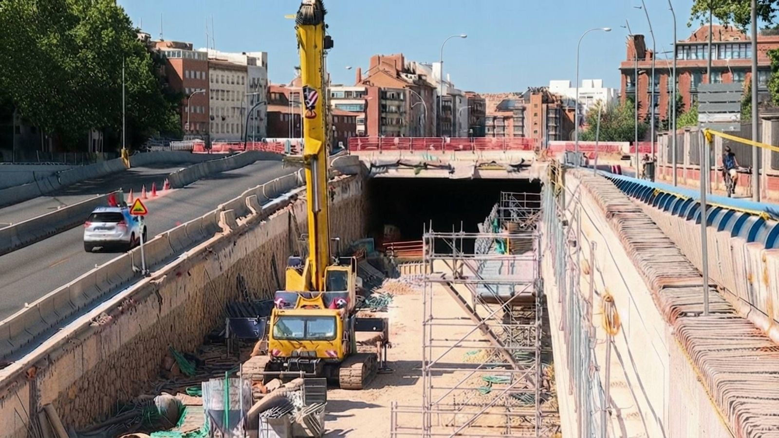 Corte total al tráfico del túnel de la M-30 por las obras de soterramiento de la A-5
