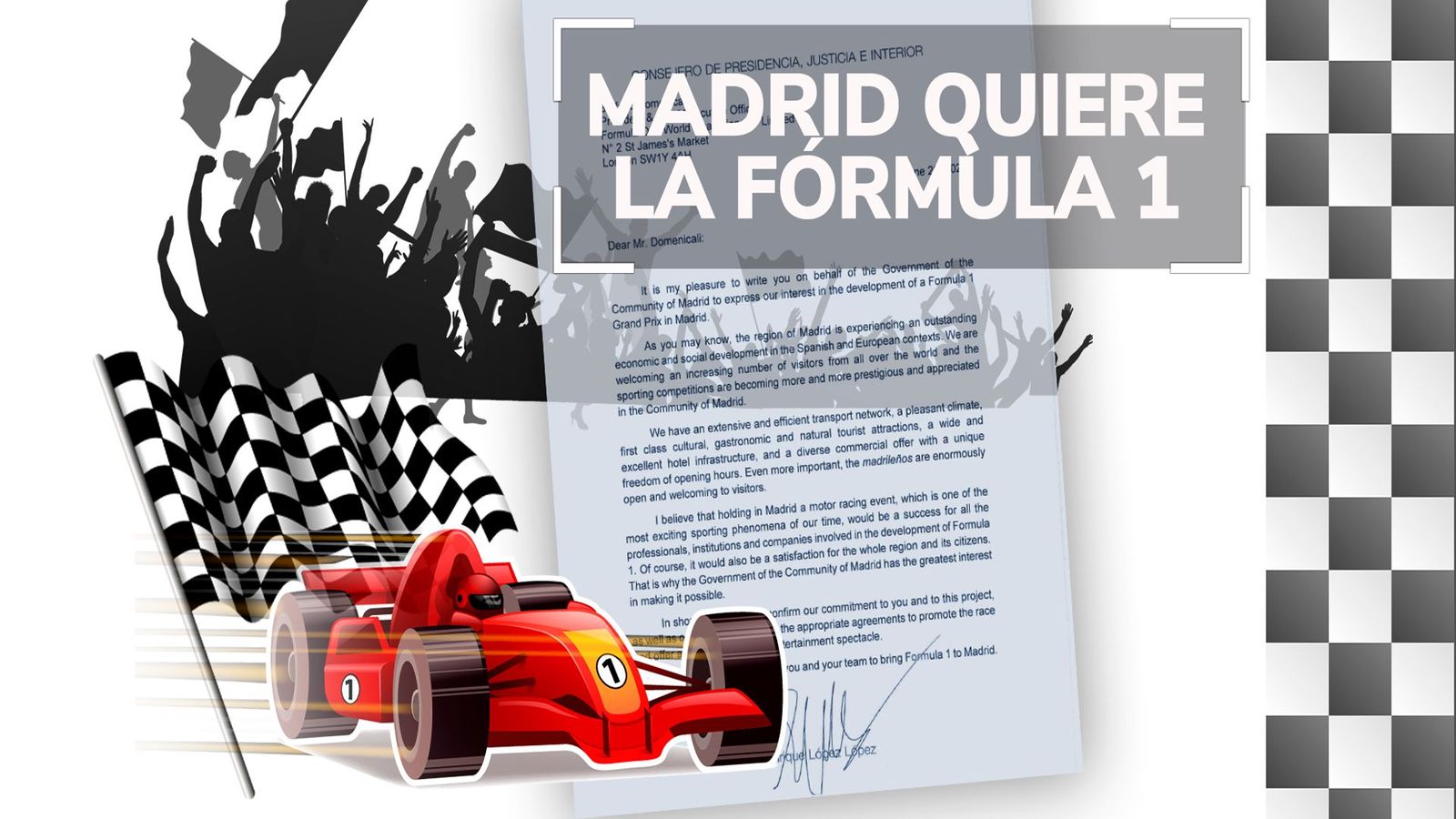 La Comunidad de Madrid apuesta por la Fórmula 1