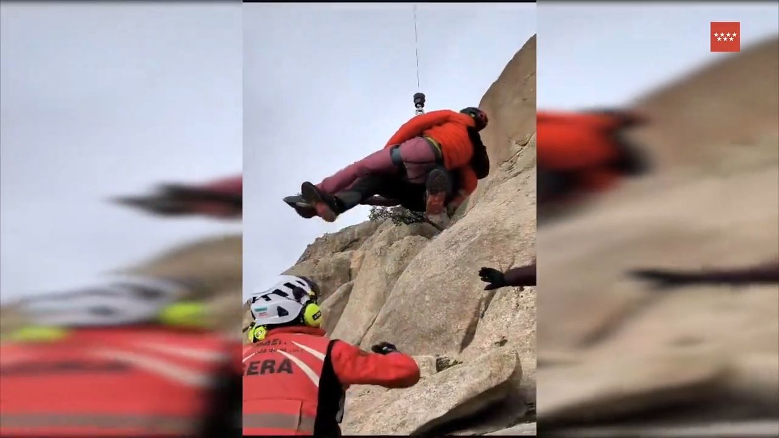 Rescatado un escalador que se había lesionado un tobillo en La Pedriza