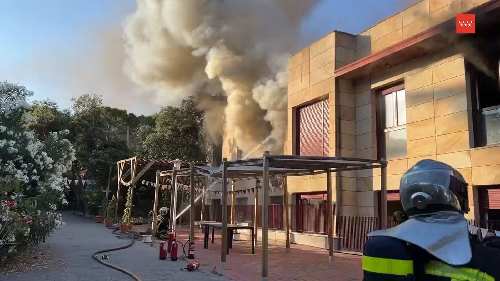 Incendio residencia Torrelodones