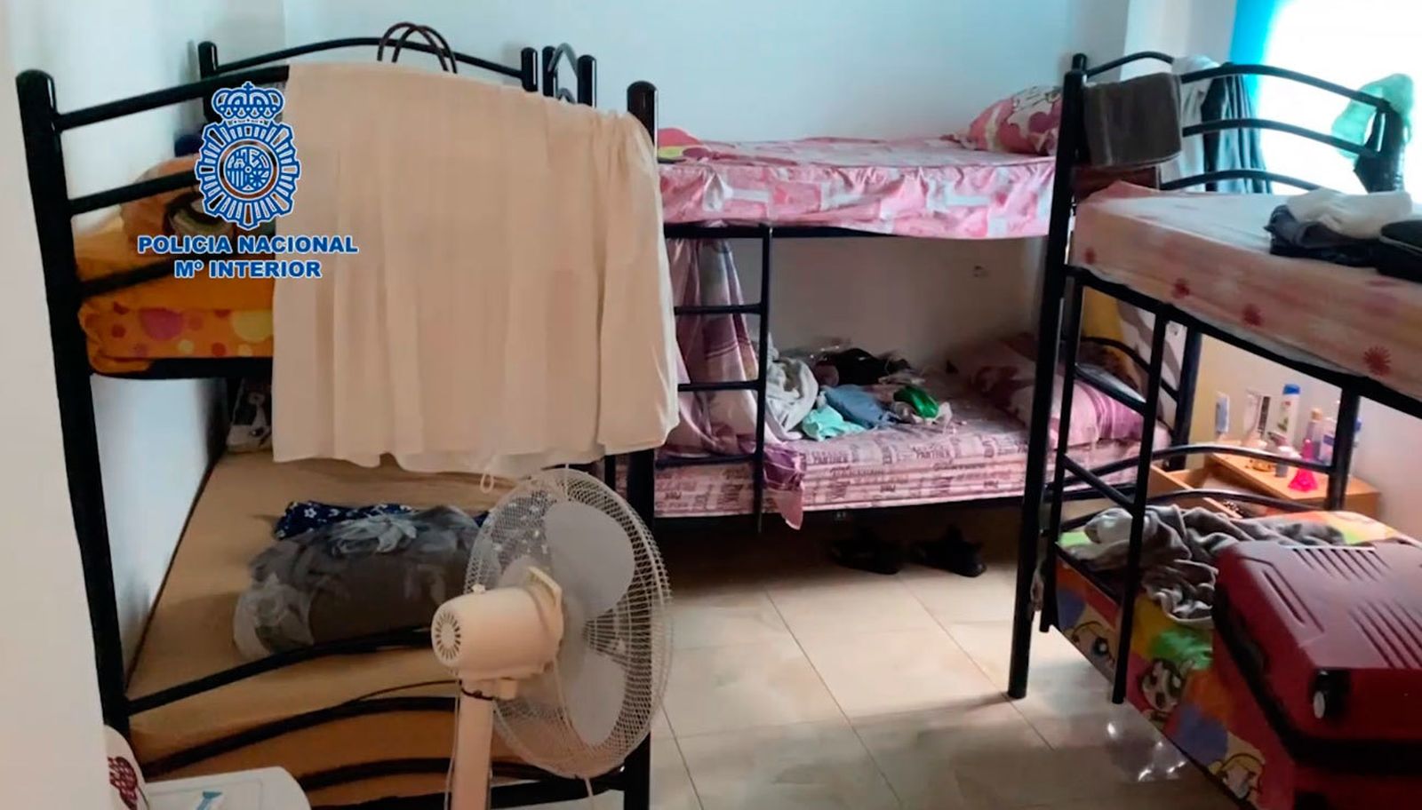Una de las viviendas donde residían las mujeres explotadas