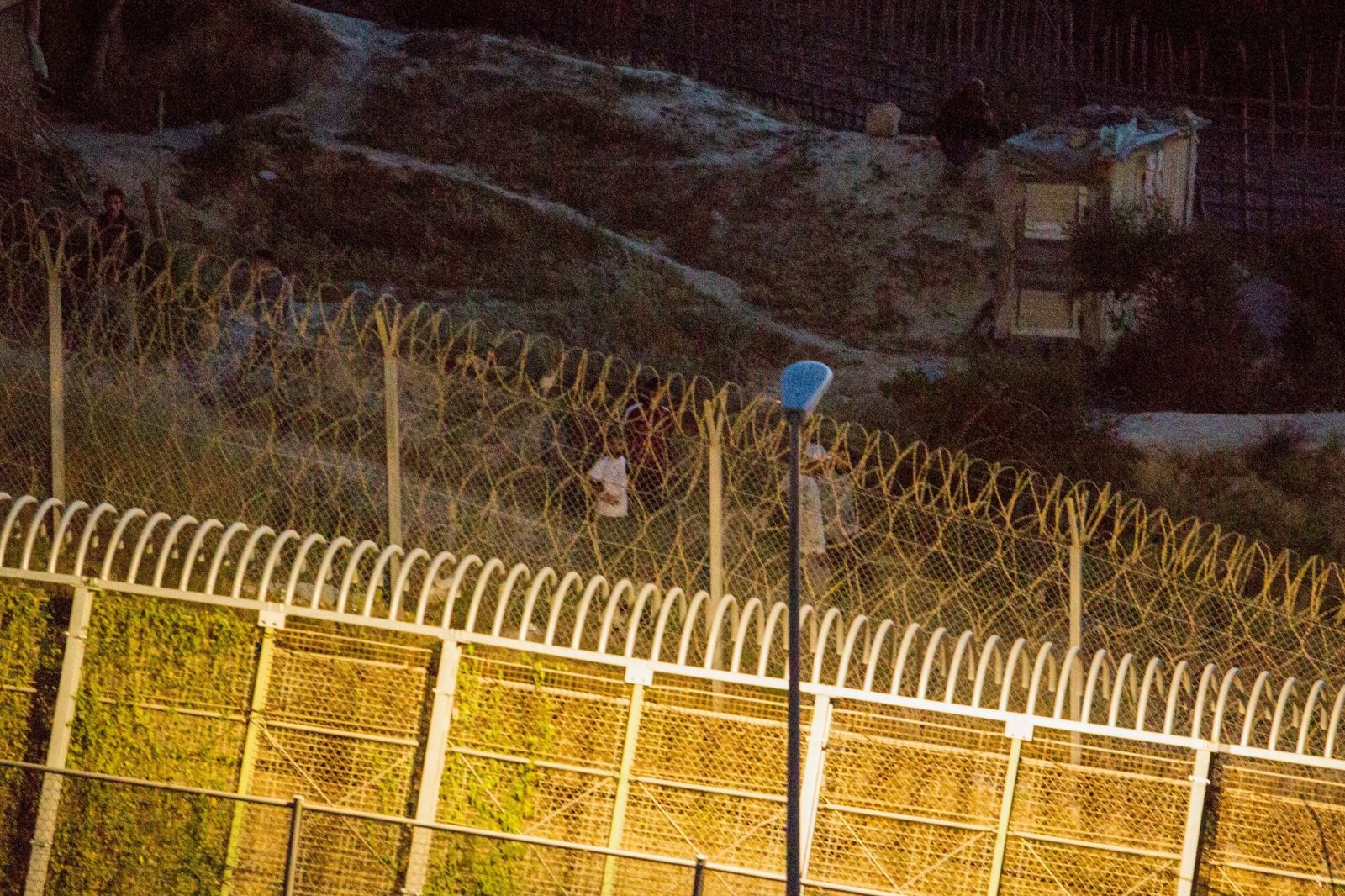 Valla fronteriza entre Melilla y Marruecos