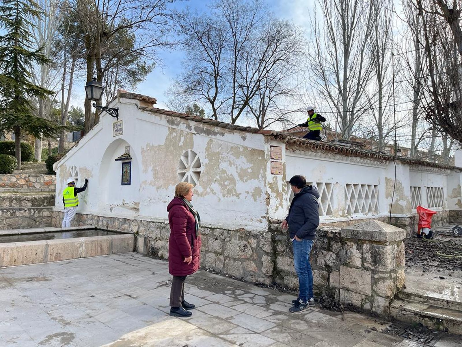 Visita de obra a la fuente-lavadero de San Isidro en Villar del Olmo