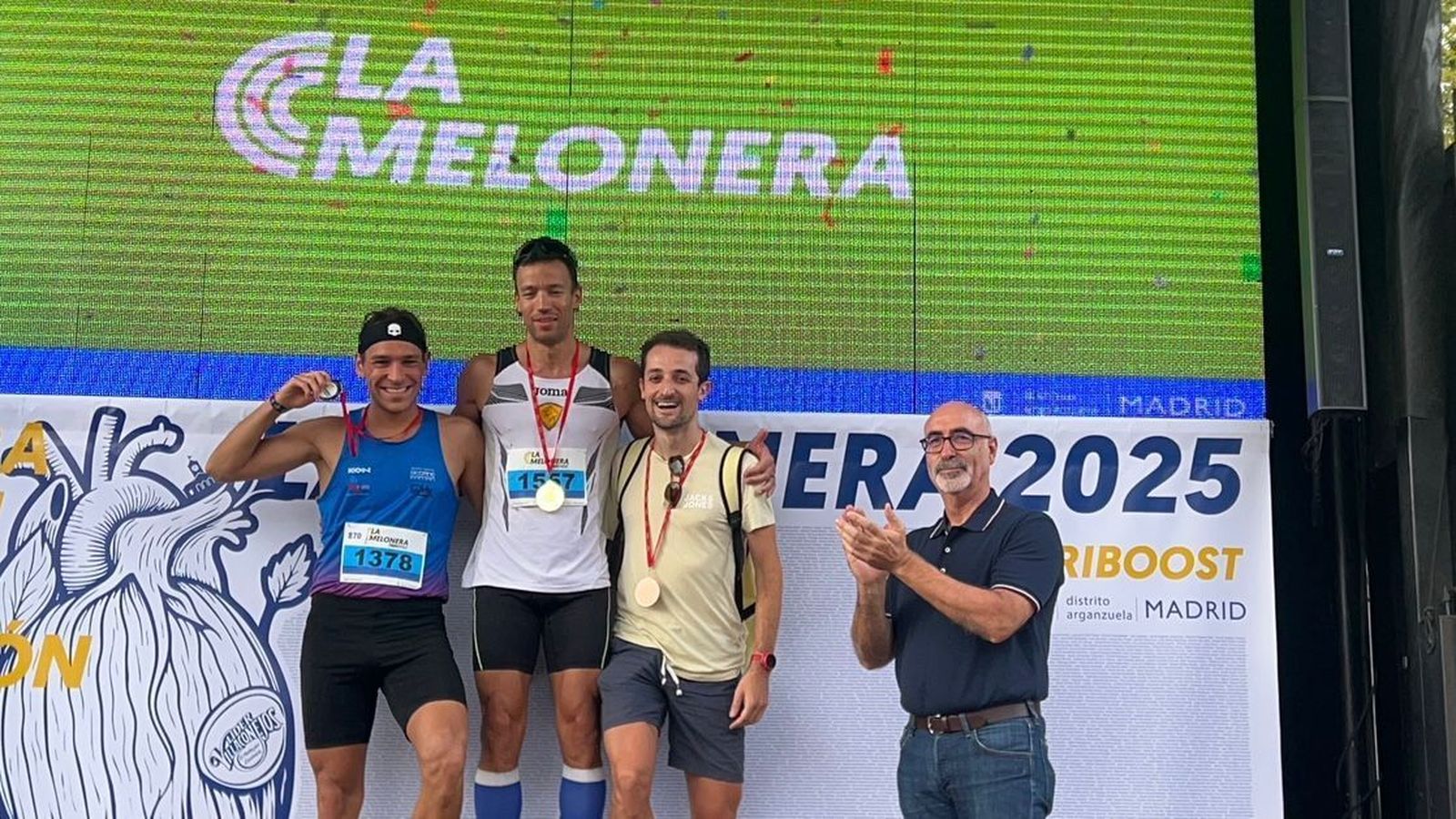 Podio de la carrera 'La Melonera'