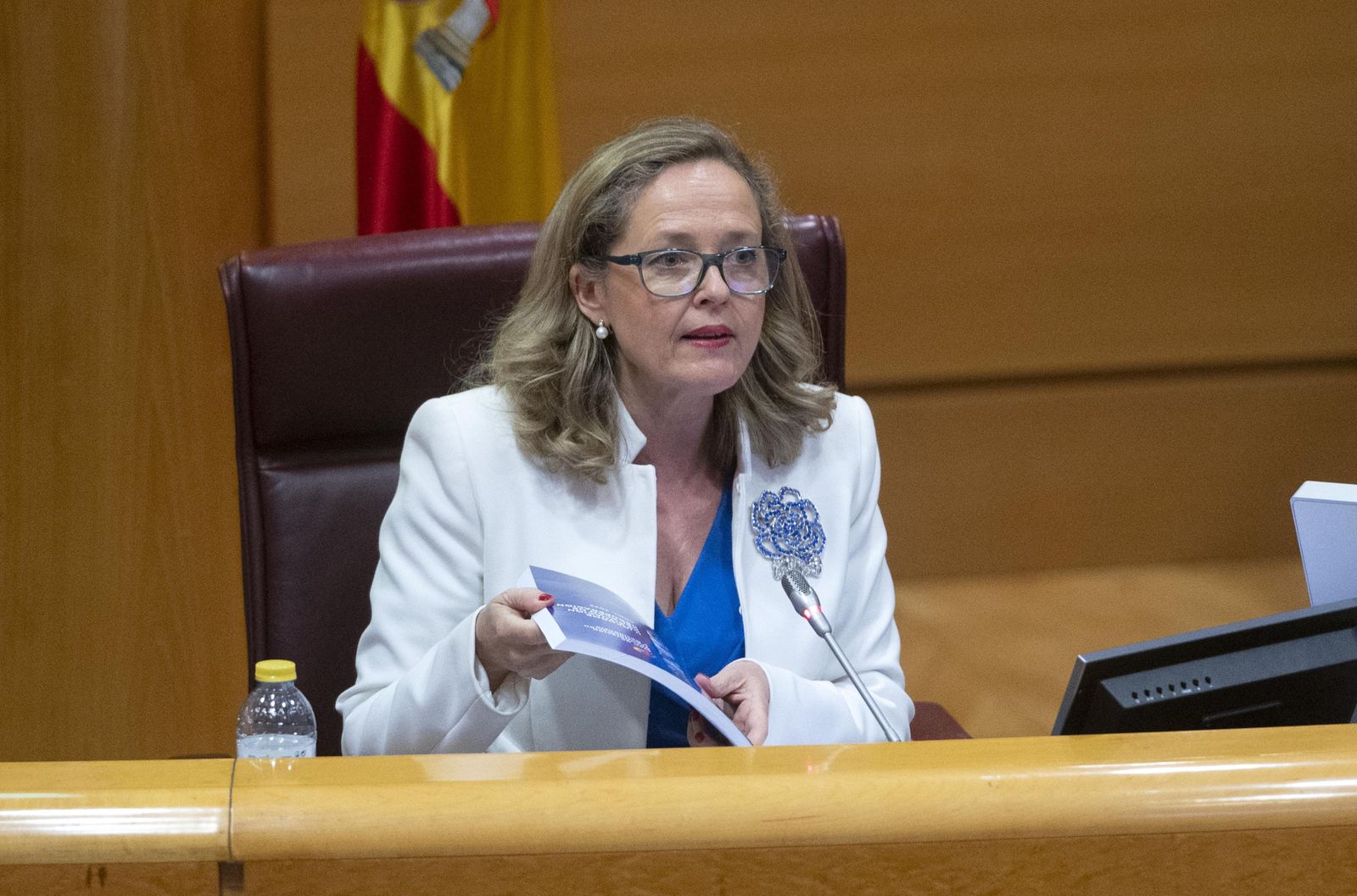 Miguel Garrido, presidente de CEIM ‘plantado’ por Nadia Calviño en la foto: “Me pareció extraño, pero que cada uno haga lo que quiera”