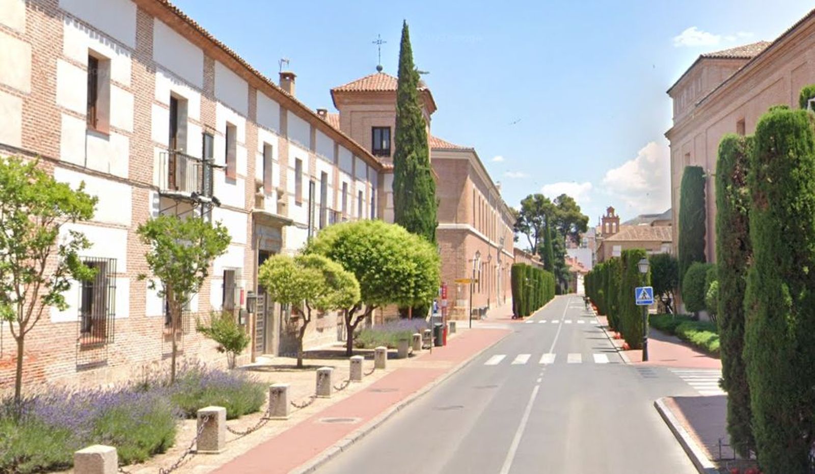 Tramo de la Calle Colegios de Alcalá afectado por las obras