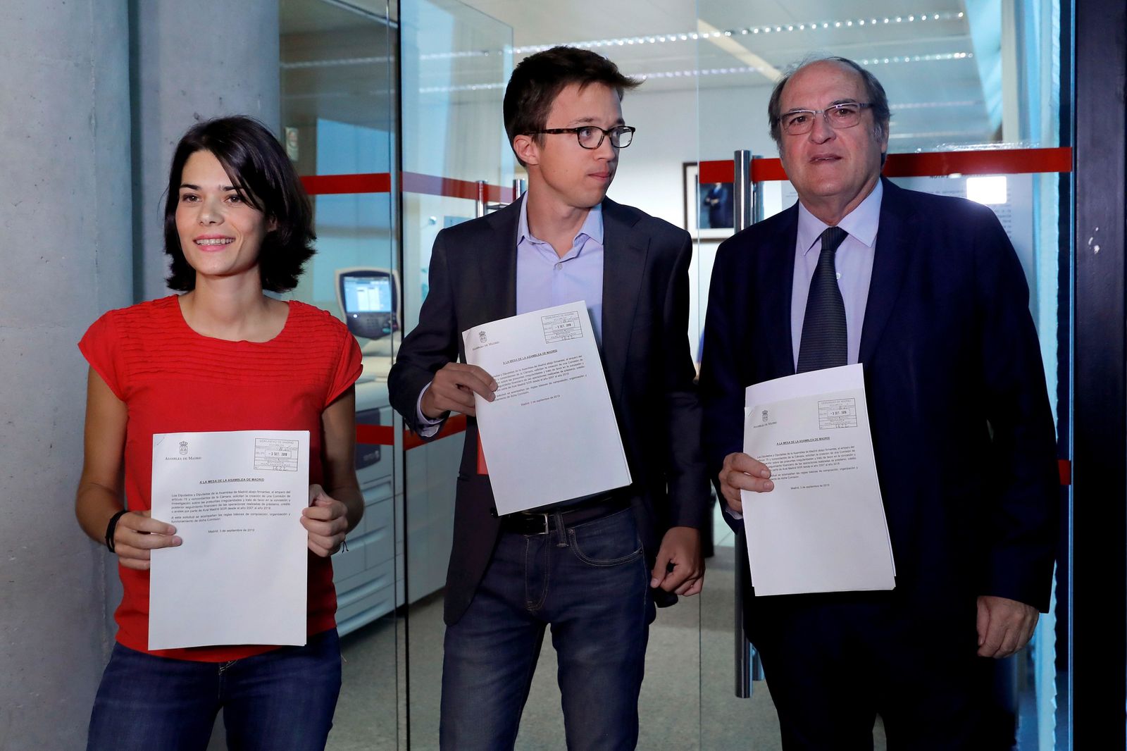 PSOE, Más Madrid y Podemos registran la petición en la Asamblea de Madrid